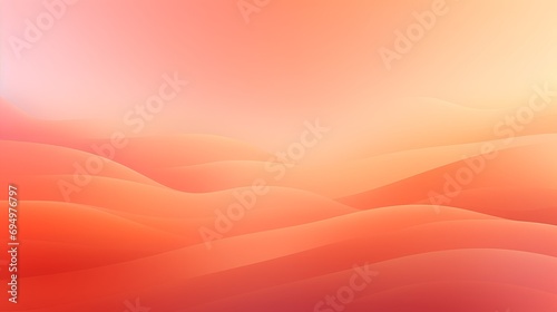 Peach fuzz, orange and pink shades wavy gradient background