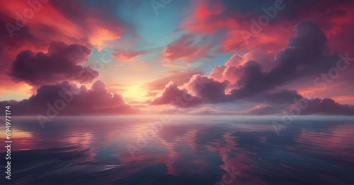 sunset over the sea © StockSymphonyStudio