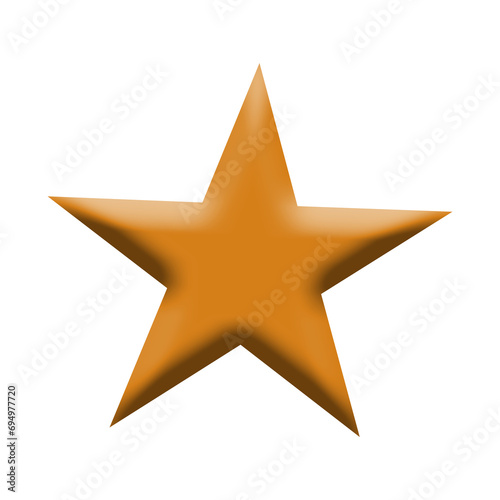 Gold star for party and celebration