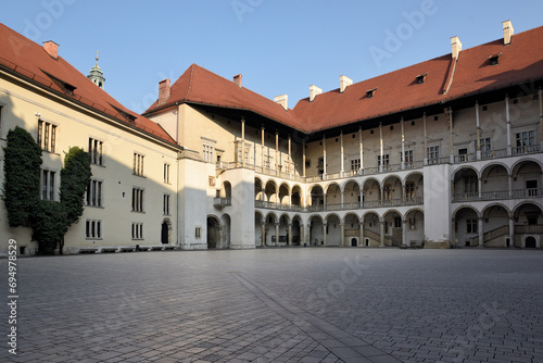 Wawel Castle courtyard, Krakow, Poland