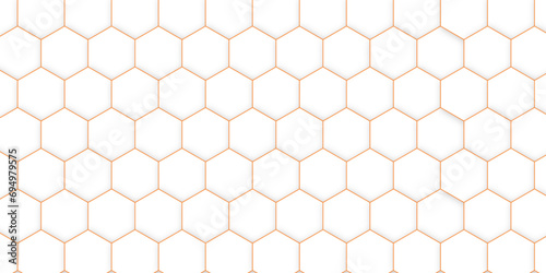 Background with hexagons Abstract background with hexagons. Seamless background orange stroke. Abstract honeycomb background.