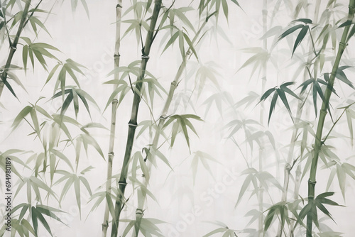 Casual bamboo pattern, detailed painting - exotic design