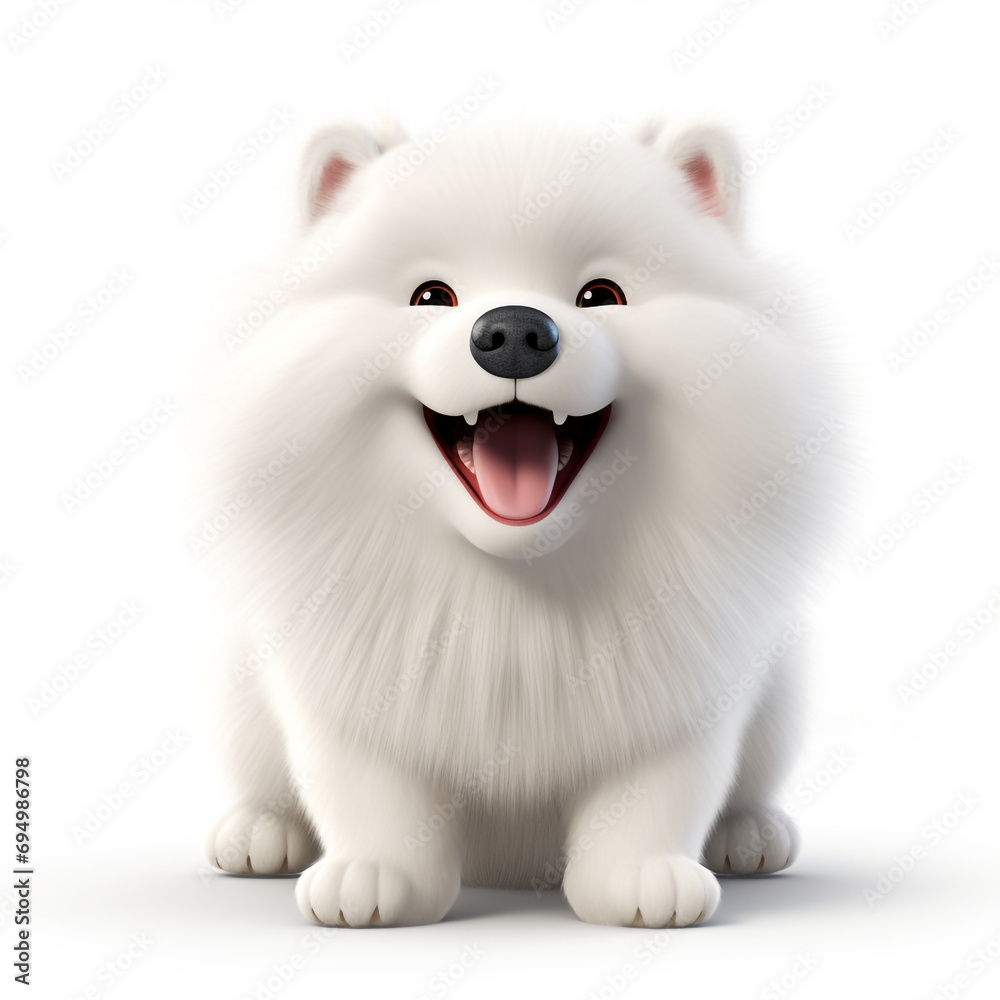 Dog chubby cute,cartoon,character design,illustration,3d,full body,on isolate white background created with Generative Ai Dog chubby cute,cartoon,character design,illustration,3d,full body,on isolate white background created with Generative Ai