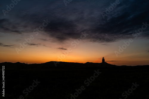 Quermarkenfeuer Sylt im Sonnenuntergang