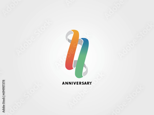 11th anniversary celebration logo, can be used for anniversary associated with 11