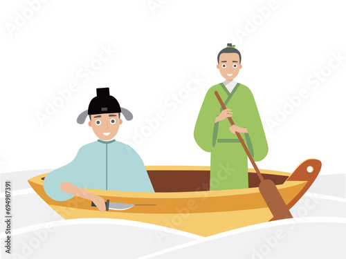 Ancient Chinese idiom story Carving a boat and seeking a sword