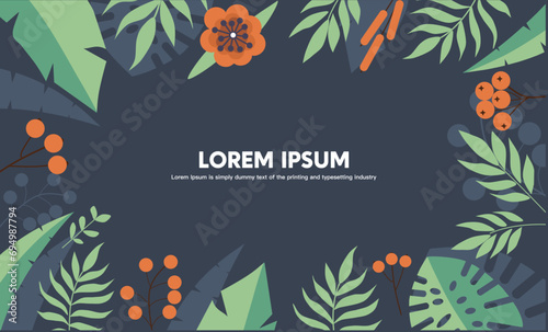 Jungle plant pattern in vector, suitable for cover design and packaging design