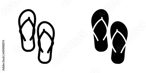 flip flops Icon. symbol for mobile concept and web design. vector illustration photo