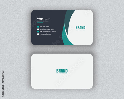 Professional Business card Design Mockup and Modern design template for your brand