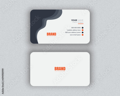 Professional Business card Design Mockup and Modern design template for your brand