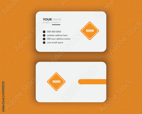 Professional Business card Design Mockup and Modern design template for your brand