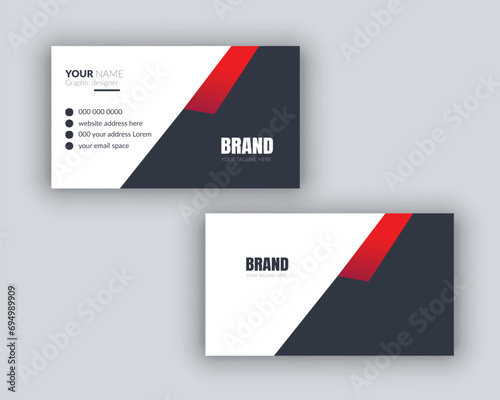 Professional Business card Design Mockup and Modern design template for your brand