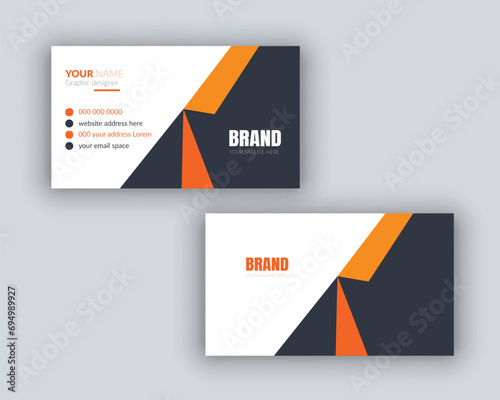 Professional Business card Design Mockup and Modern design template for your brand