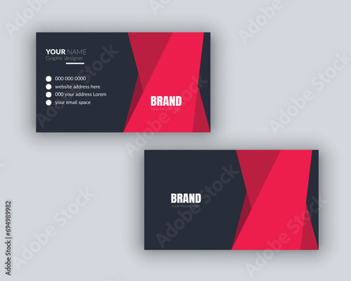 Professional Business card Design Mockup and Modern design template for your brand