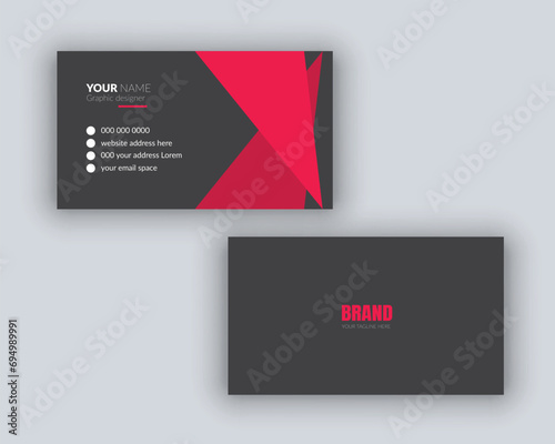 Professional Business card Design Mockup and Modern design template for your brand