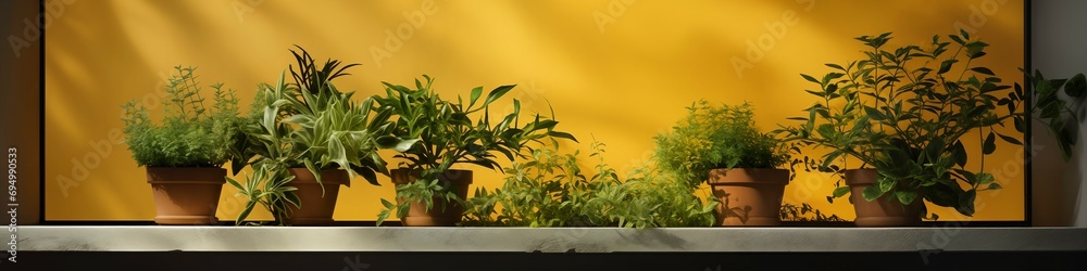Window display, plants in pots on the seal in front of window, city view, interior decor, eco-friendly, design template, for websites, background, space to copy, for text, advertisement for workshop Window display, plants in pots on the seal in front of window, city view, interior decor, eco-friendly, design template, for websites, background, space to copy, for text, advertisement for workshop