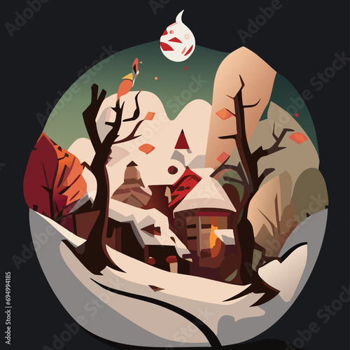 new year portrait in a snowy place