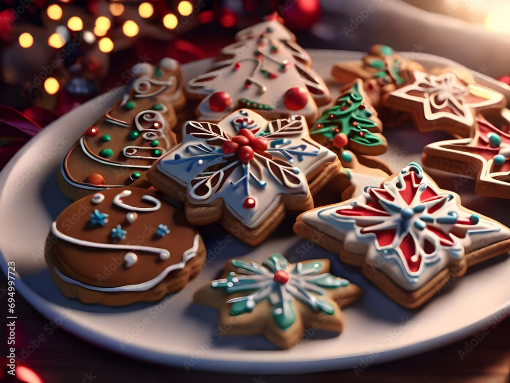 Sweet Christmas cookies.