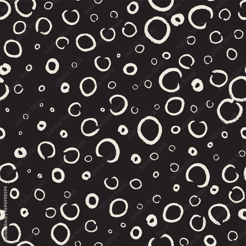 Seamless pattern with hand painted ink circles Seamless pattern with hand painted ink circles