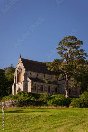 Saint Mary & Saint Finnan Church is near Glenfinnan viaduct. Wonderfull old church with old pine tree which are so typical for scottish highlands