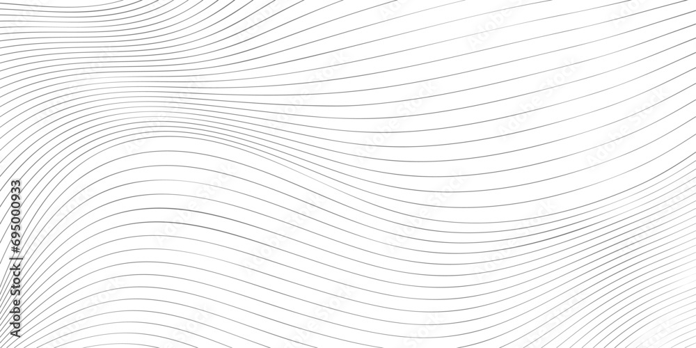 Wavy thin lines pattern. Minimalistic abstract optical illusion background. 
