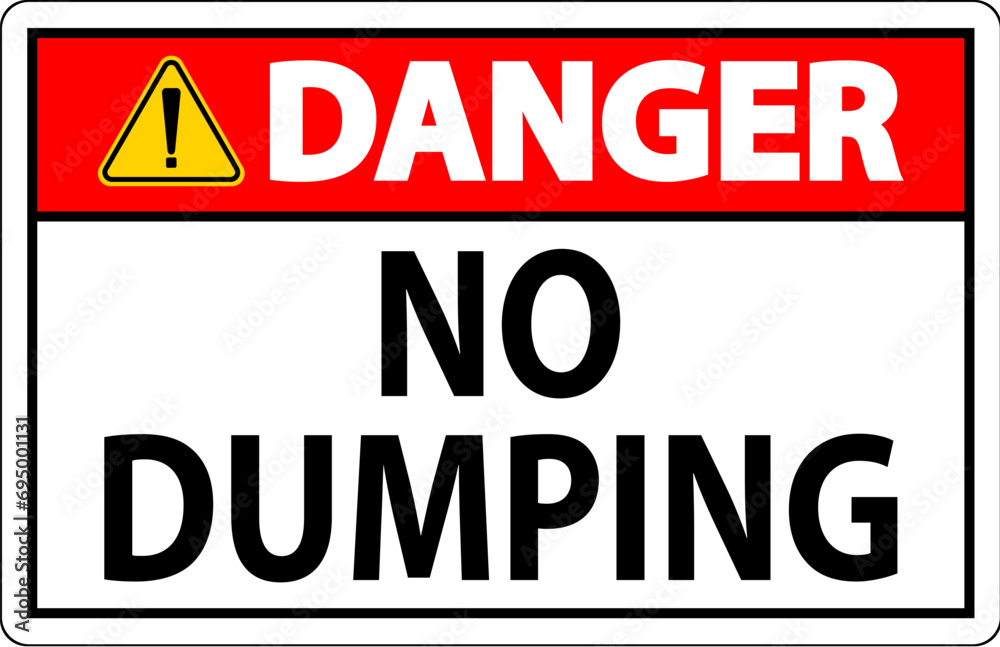 Danger No Dumping Sign