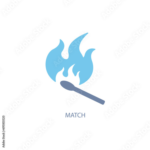 match concept line icon. Simple element illustration. match concept outline symbol design.