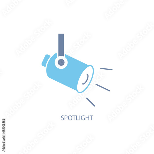 Spotlight concept line icon. Simple element illustration. Spotlight concept outline symbol design.