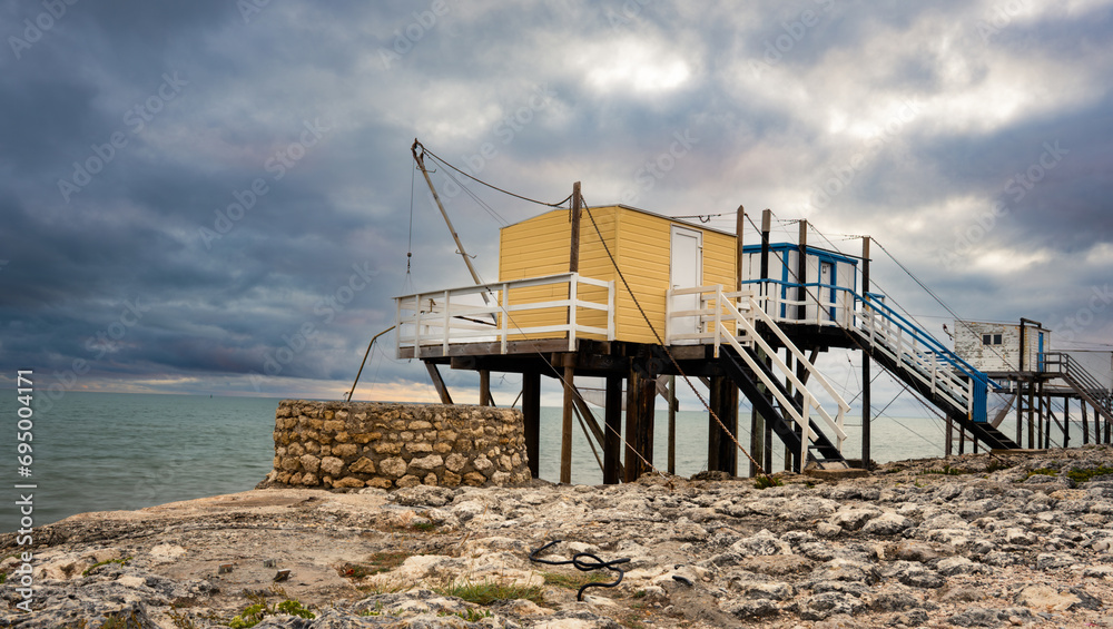Traditional fisherman hut in french coast