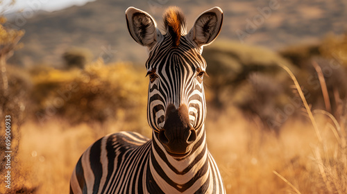 zebra at sunset