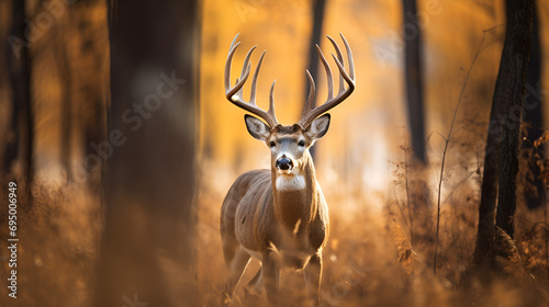 portrait of a deer during fall © Chandler