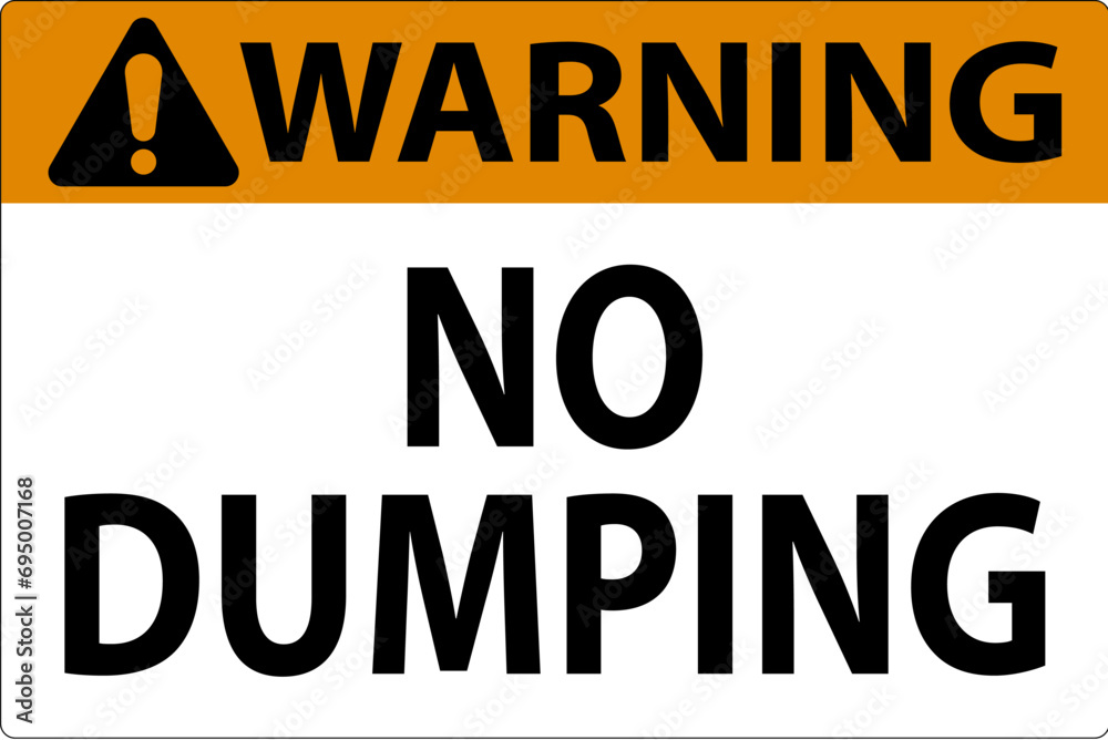 Warning No Dumping Sign