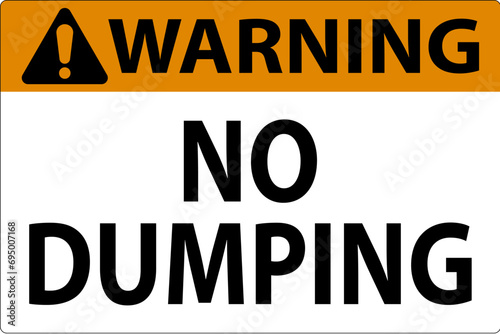 Warning No Dumping Sign