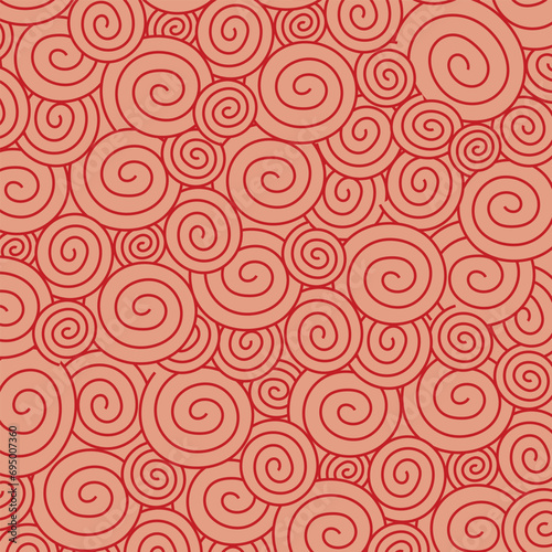 Japanese seamless pattern in oriental geometric traditional style. 3d festive ornament for lunar chinese new year decoration. Red and golden abstract asian vector creative motif.