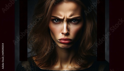 Expression of Anger: A Portrait of Rage and Frustration photo