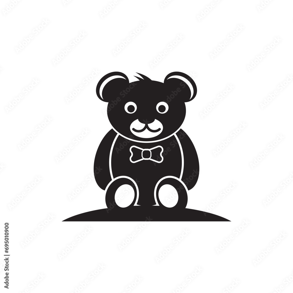 Teddy bear logo icon, vector illustration design Teddy bear logo icon, vector illustration design