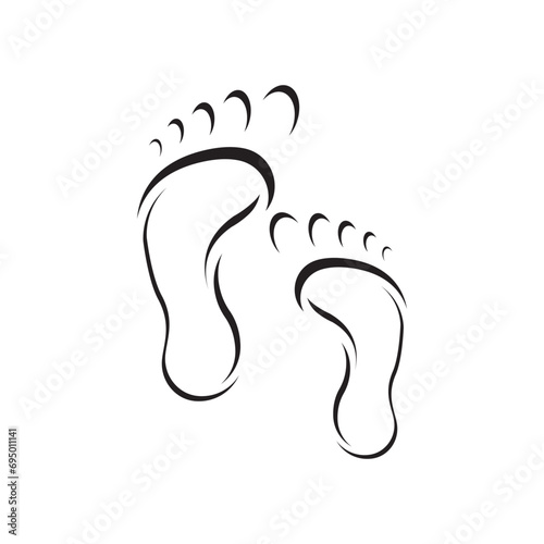 Foot soles logo icon, vector illustration design