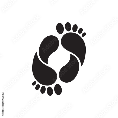 Foot soles logo icon, vector illustration design