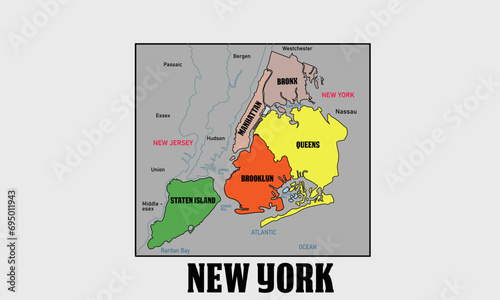 Photography New York city vector map