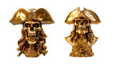 Regal Pirate Statue. Skull Maritime Grandeur