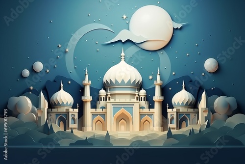 mosque at night
