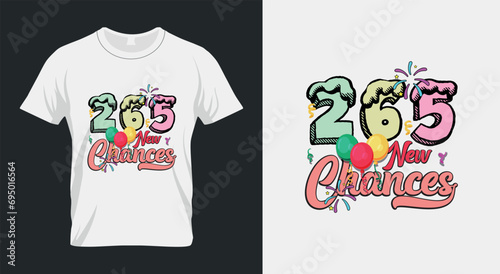 265 New Chances Retro New Year 2024 Sublimation Design