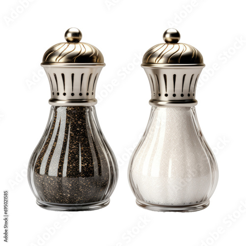 Salt and Pepper Shakers isolated on white or transparent background