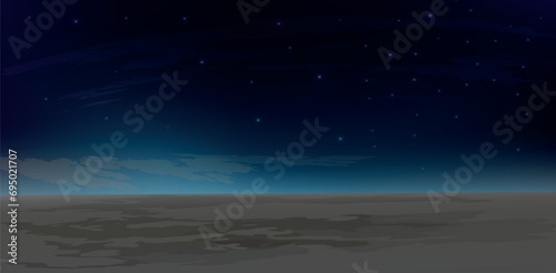 Starry night abstract background. Minimal design. Vector art. Nature banner. 