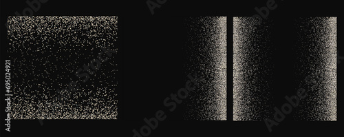 set of Christmas festive silver explosion of shiny confetti in the shape of square frames