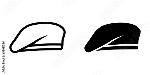 Beret icon.symbol for mobile concept and web design. vector illustration