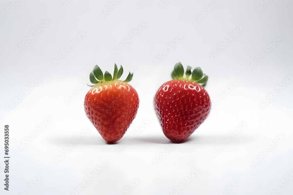 Sweet strawberry on white background. Neural network AI generated art Sweet strawberry on white background. Neural network AI generated art