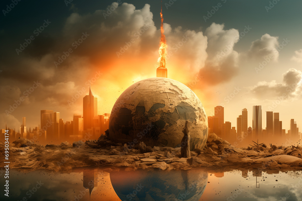 Obraz premium Dystopia environmental degradation