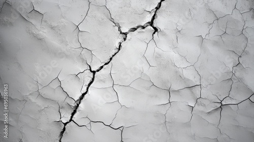 Cracks on a concrete wall. Grunge wall of an old building
