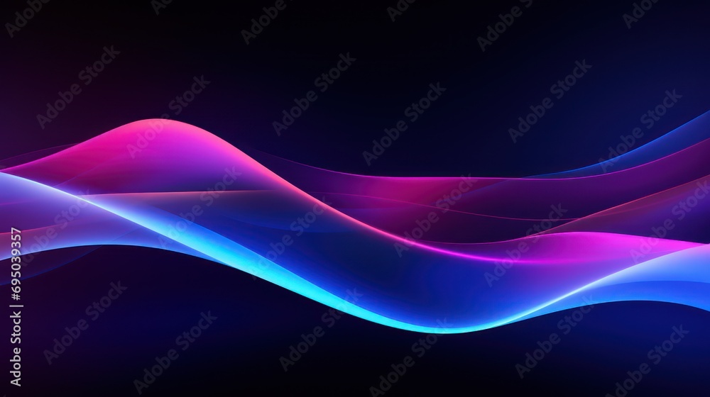 Futuristic blue neon background with glowing pink and blue lines. a ...